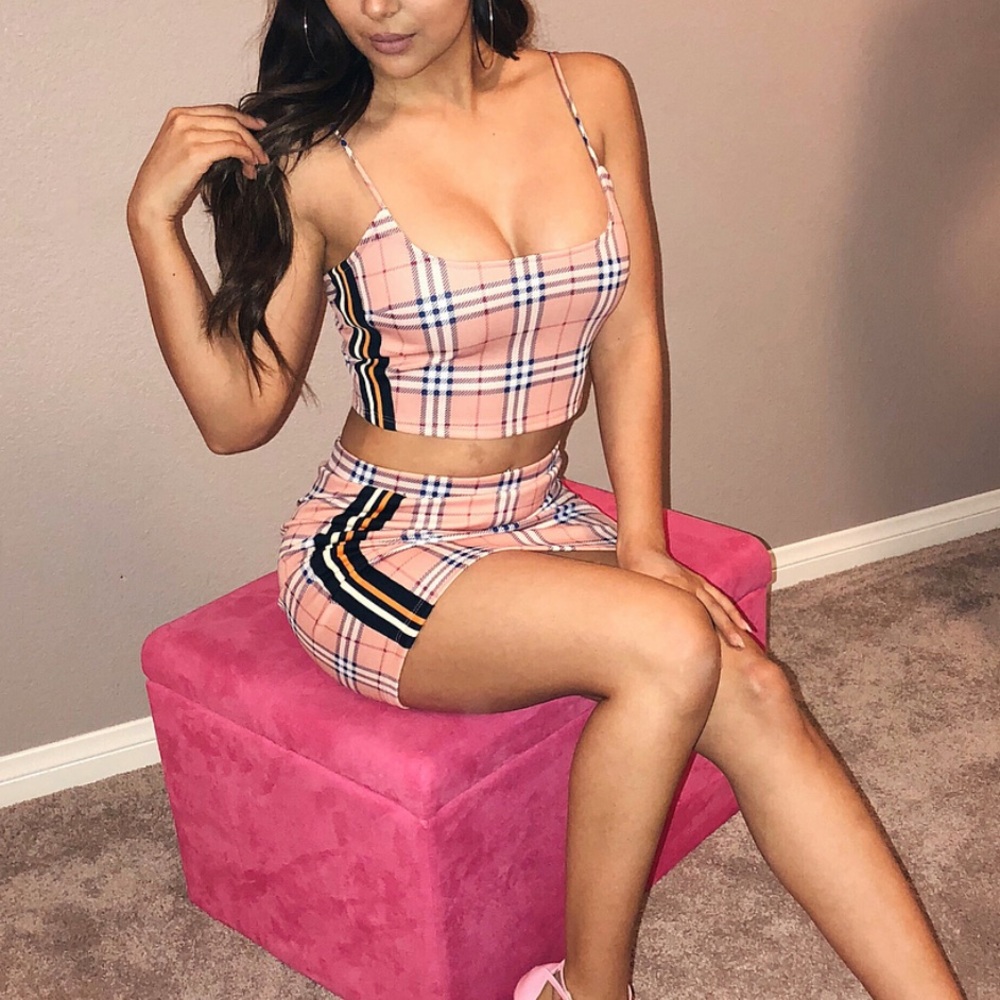 Plaid girly set